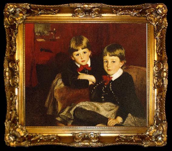 framed  John Singer Sargent Sargent John Singer Portrait of Two Children aka The Forbes Brothers, ta009-2